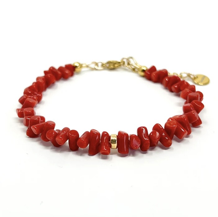 Bijou : Bracelet en chips de Corail Célia