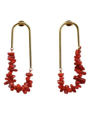 Bijou : Boucles d'Oreilles en chips de Corail Gina
