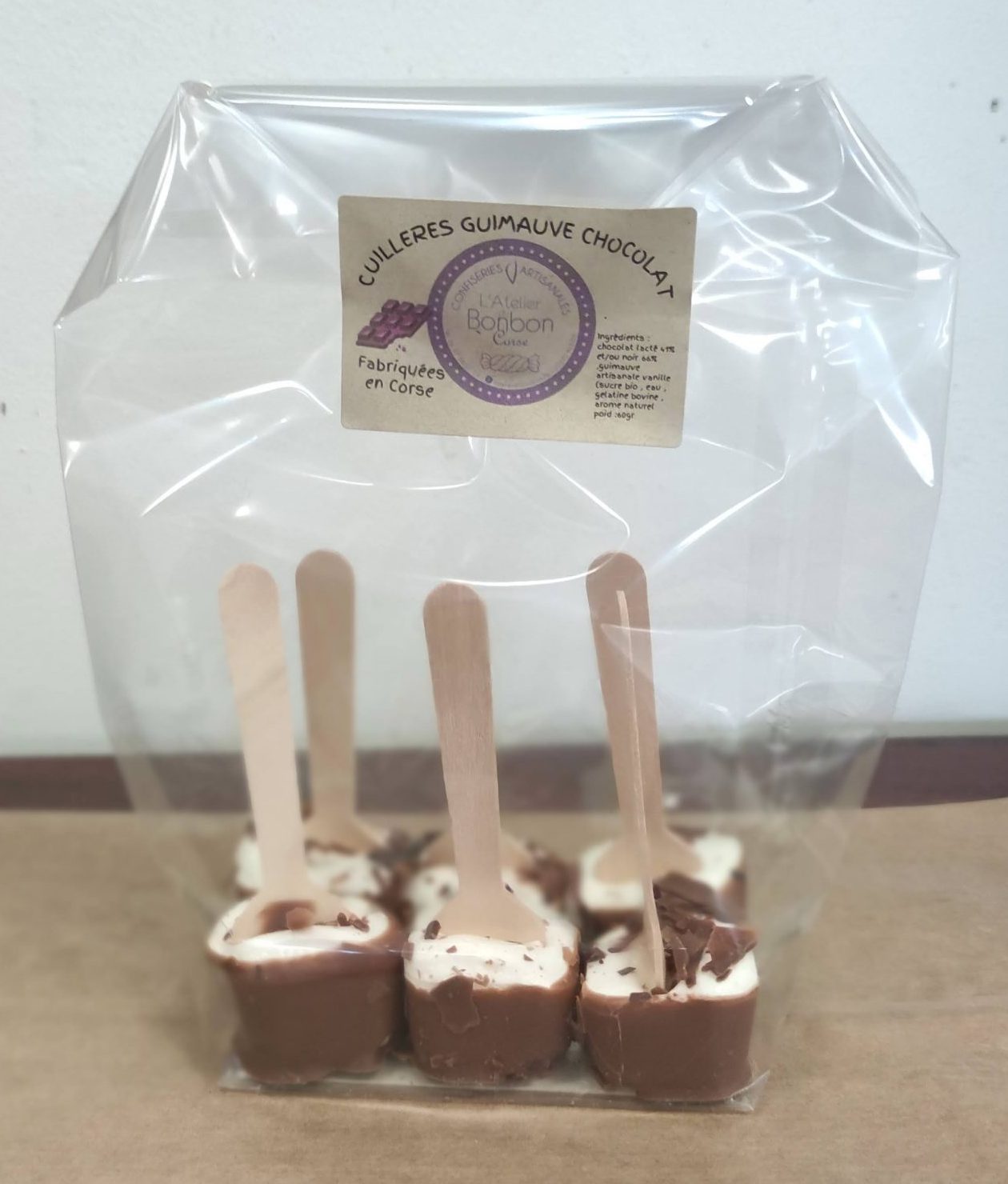 Cuillères guimauve chocolat