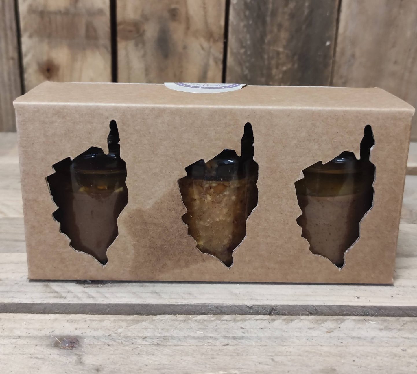 Box trio : choco praline, nuciomele, pralinata