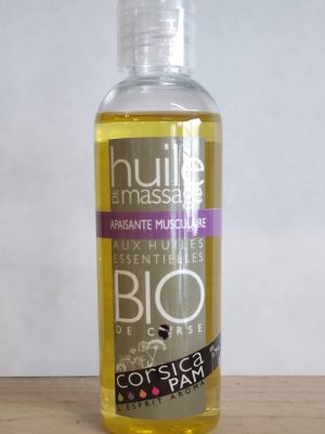 Huile de massage bio aux huiles essentielles