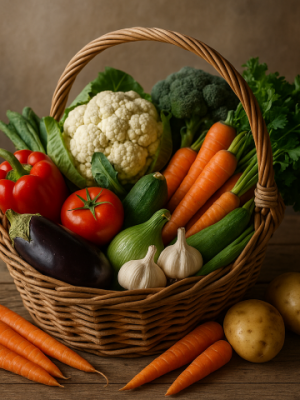 panier du jour de légumes