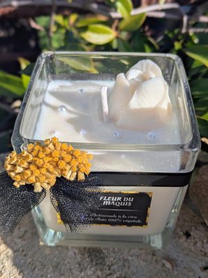 Bougie avec son couvercle en bois - Laurbullina