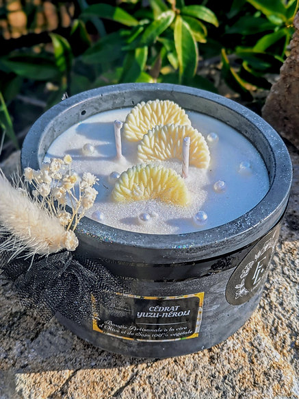 Pot et Bougie coulés à la main 100% Artisanale - Laurbullina