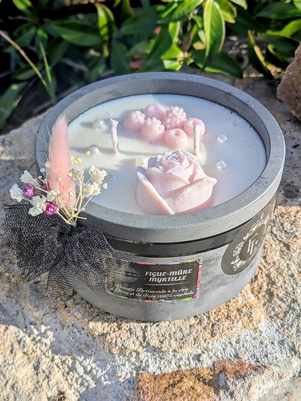 Pot et Bougie coulés à la main 100% Artisanale - Laurbullina