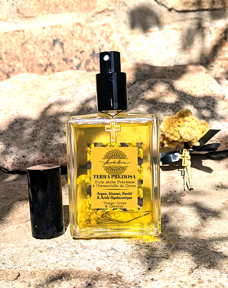 Huile Sèche Précieuse à l'Immortelle Corse & Acide Hyaluronique - Laurbullina