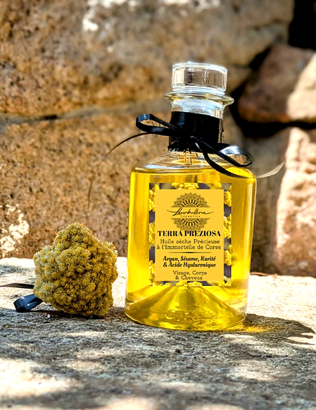 Huile Sèche Précieuse à l'Immortelle Corse & Acide Hyaluronique - Laurbullina