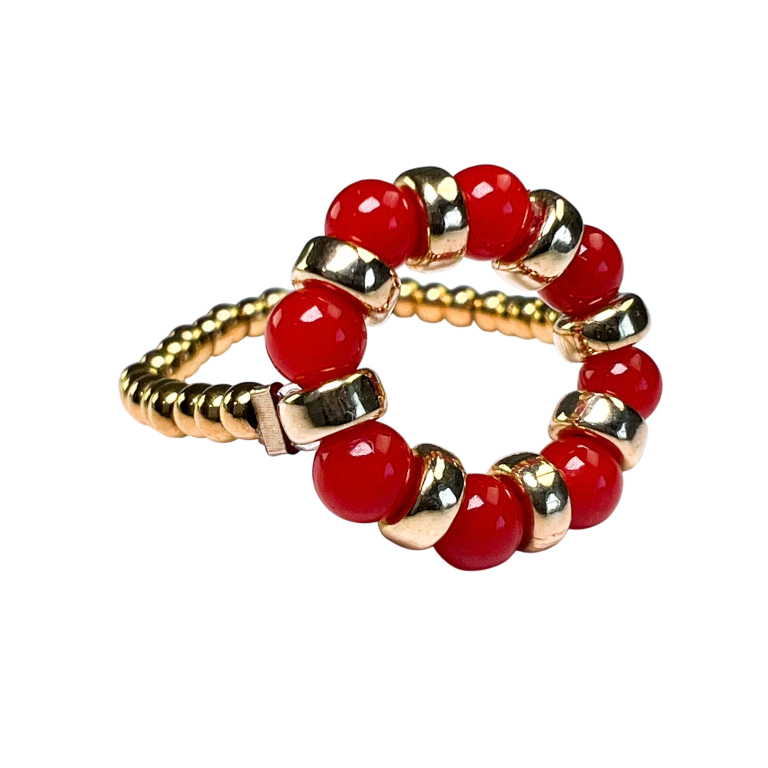 Bague en perles de Corail Oursin | Coralivia