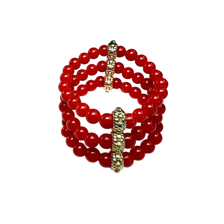 Bague en perles de Corail Glory