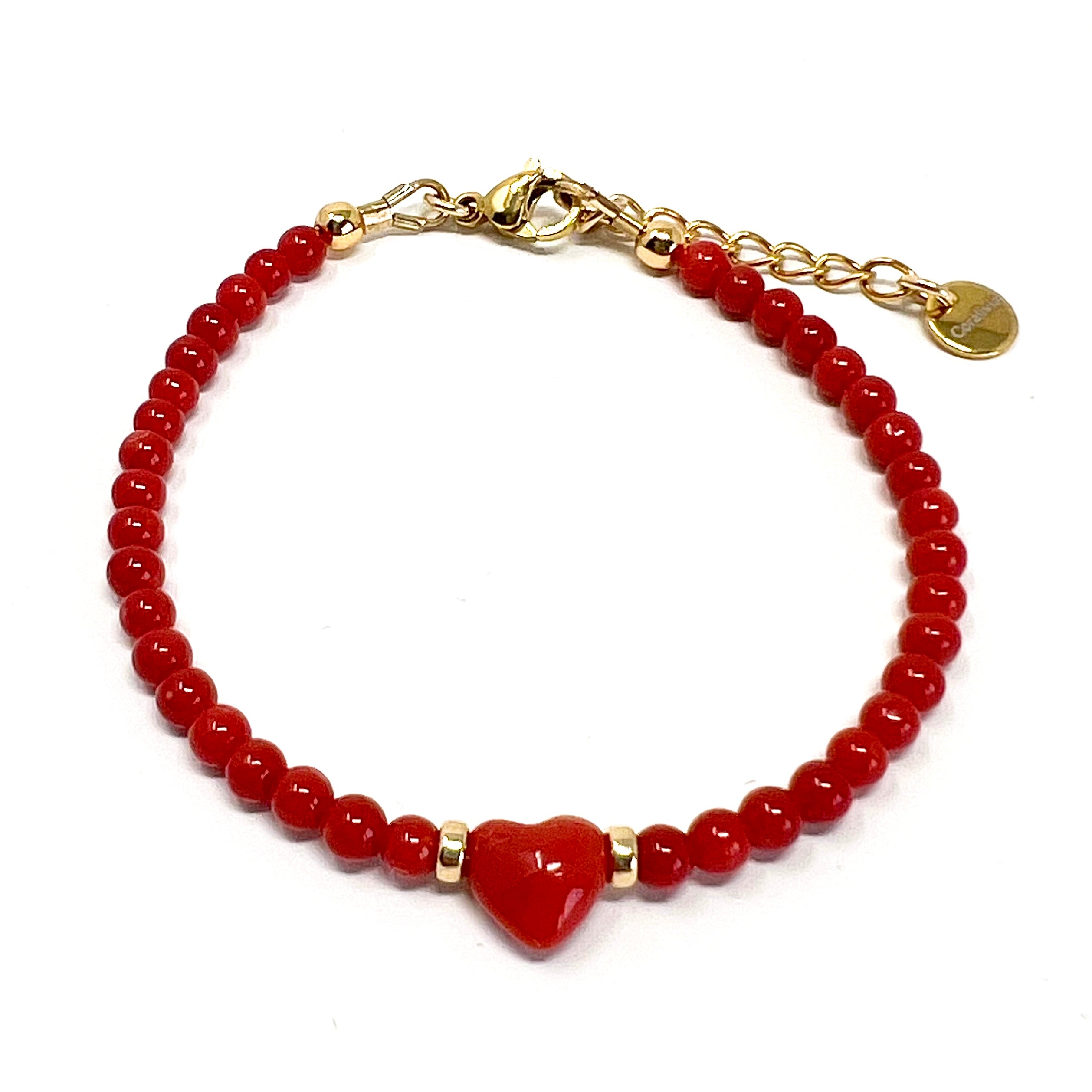 Bracelet cœur en Corail