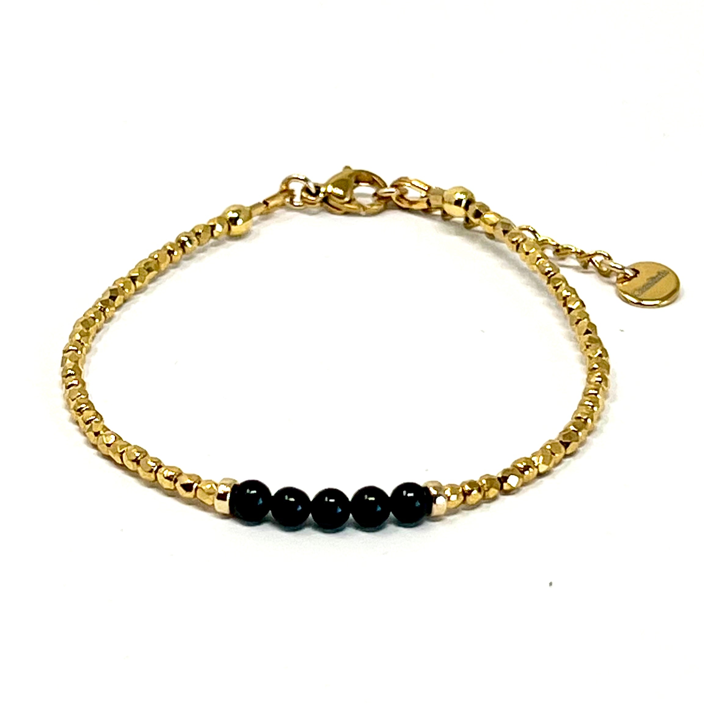 Bracelet en perles Onyx Elia