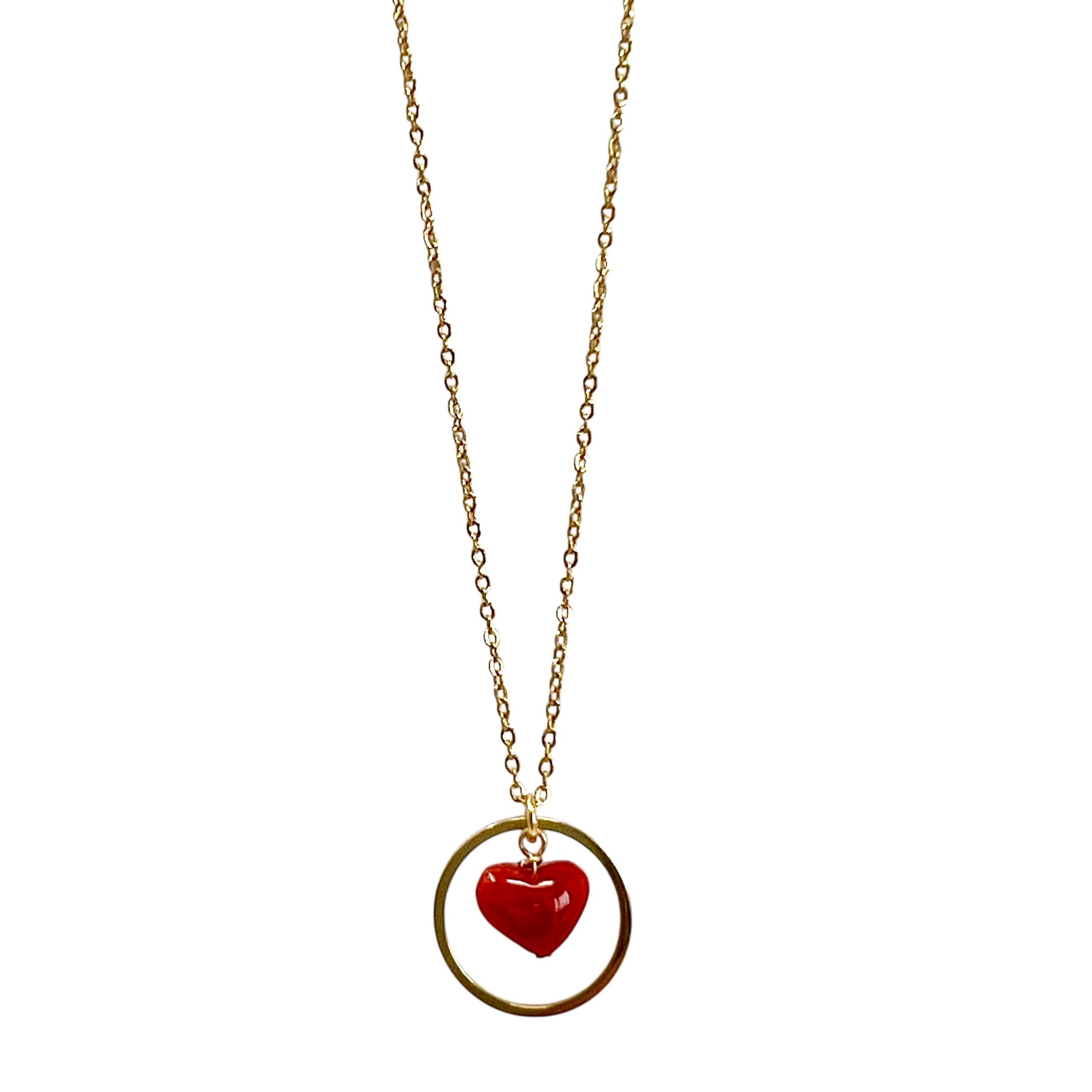 Collier coeur de Corail Amore