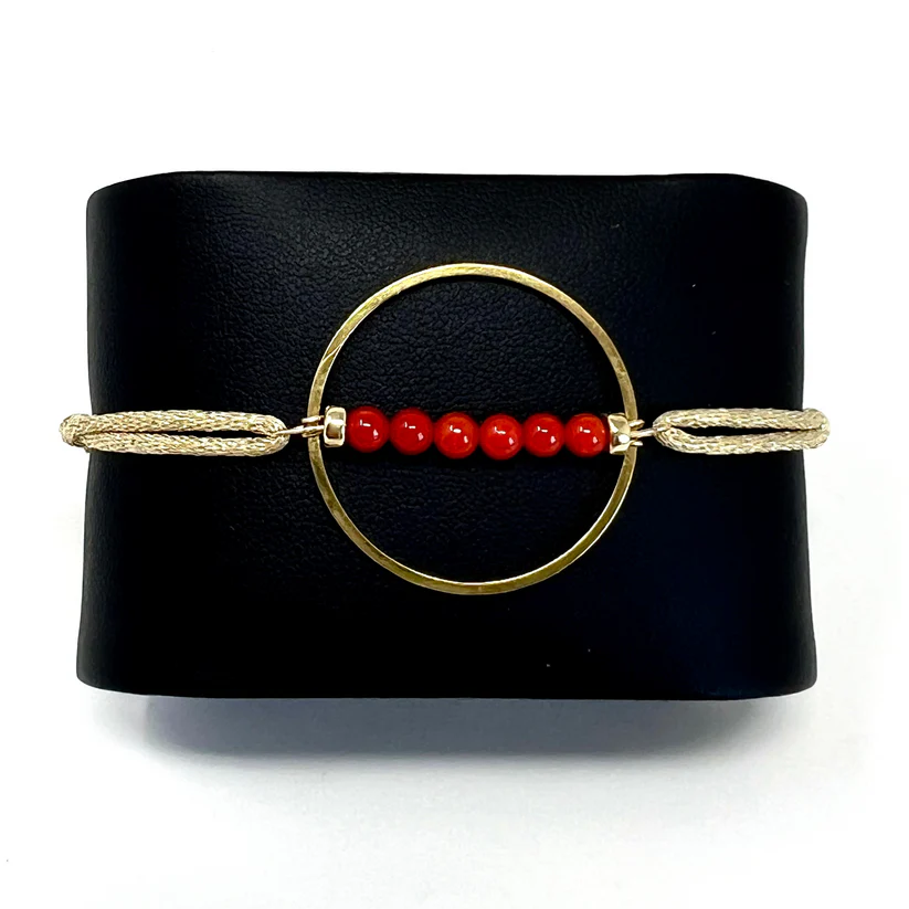 Bracelet Chloé – perles corail rouges de Méditerranée | Coralivia