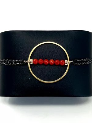 Bracelet Chloé – perles corail rouges de Méditerranée | Coralivia