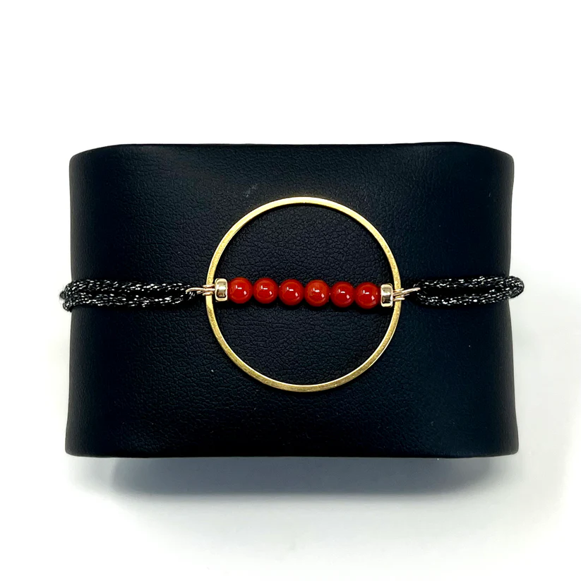 Bracelet Chloé – perles corail rouges de Méditerranée | Coralivia