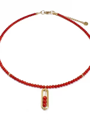 Collier en perles de Corail Shona | Coralivia
